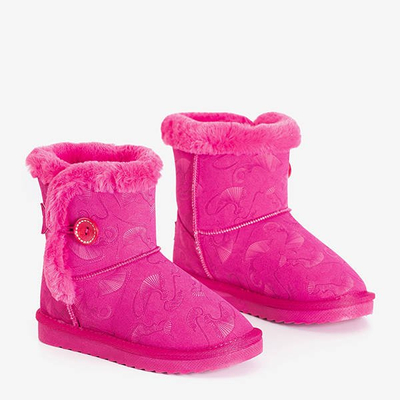 Fuchsia children's snow boots with fur Xialo - Footwear