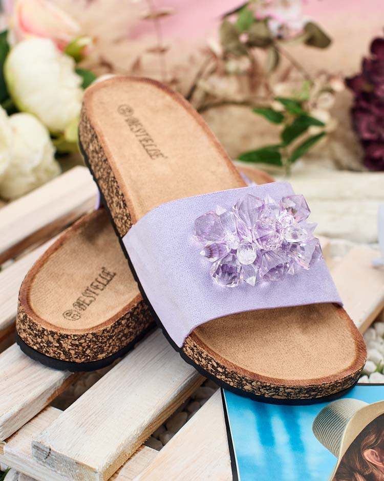 Royalfashion Sieviešu Villo flip-flops ar kristāliem