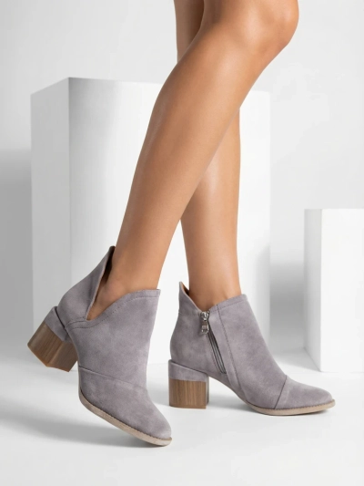 Gray women's ankle boots Jeneuer - Footwear