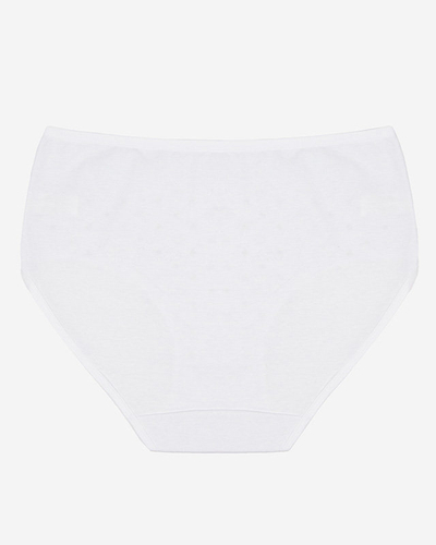 Белые хлопковые женские трусы с сердечками - Нижнее белье