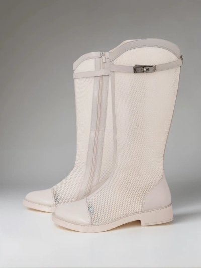 Royalfashion Augstākie perforētie sieviešu potīšu zābaki Ovittole