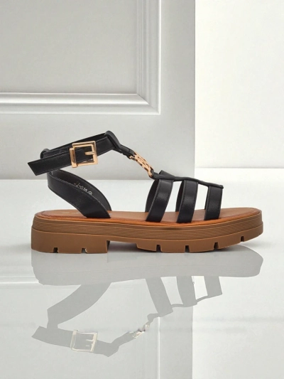 Royalfashion Women's Roman Sandals Golden Livia