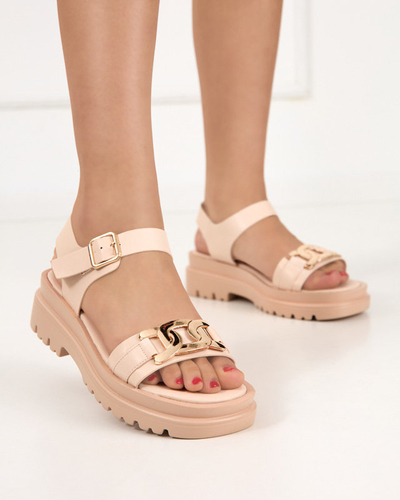 Beige women's sandals Blascita - Footwear