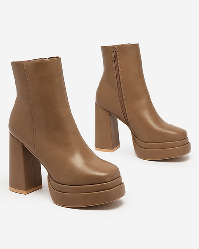 Royalfashion Light brown women's Atotona stiletto boots