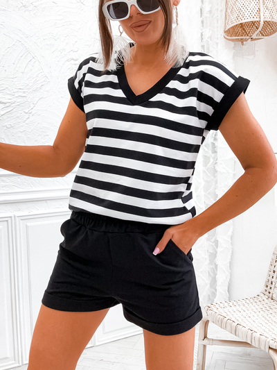 Royalfashion Cotton striped women's set