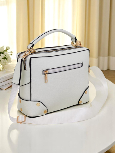 Royalfashion Small square handbag made of eco-leather Mila Box