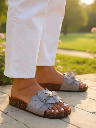 Royalfashion Women's sandals with flowers Foules