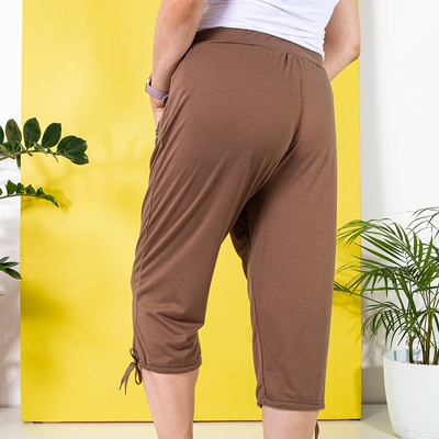 Коричневые женские бриджи PLUS SIZE
