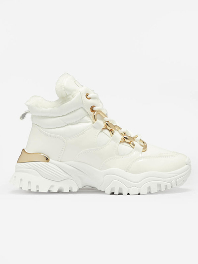 White women's sporty winter boots a'la trappers Mertika - Footwear