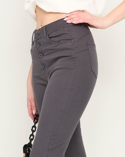 Dark gray women's skinny jeans - Clothing
