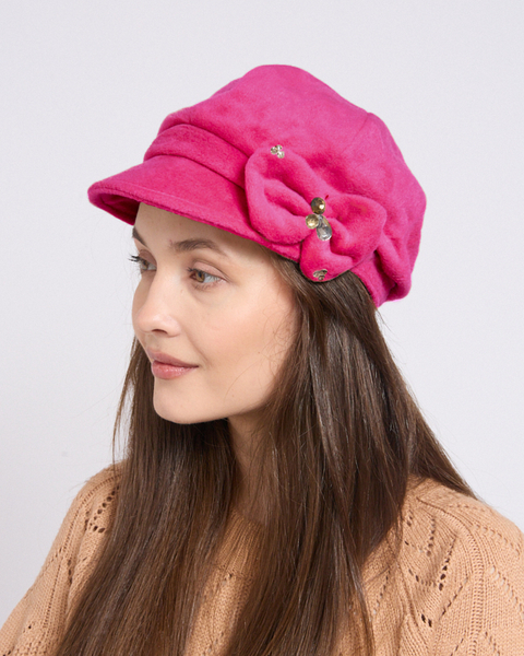 Royalfashion Women's beret with bow