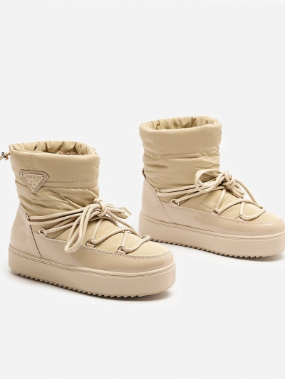 Royalfashion Women's slip-on boots a'la snow boots in light brown Vevnose