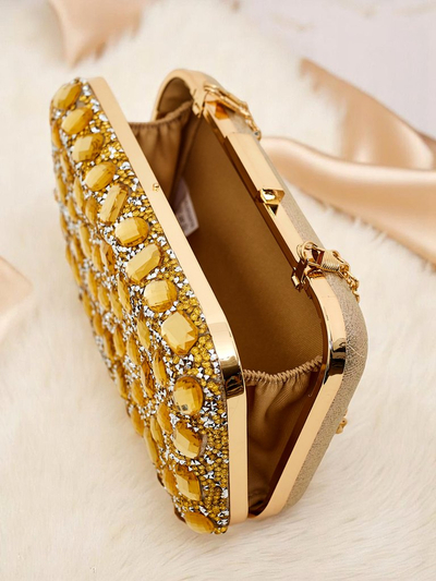 Royalfashion Women's envelope handbag Crystal Glam