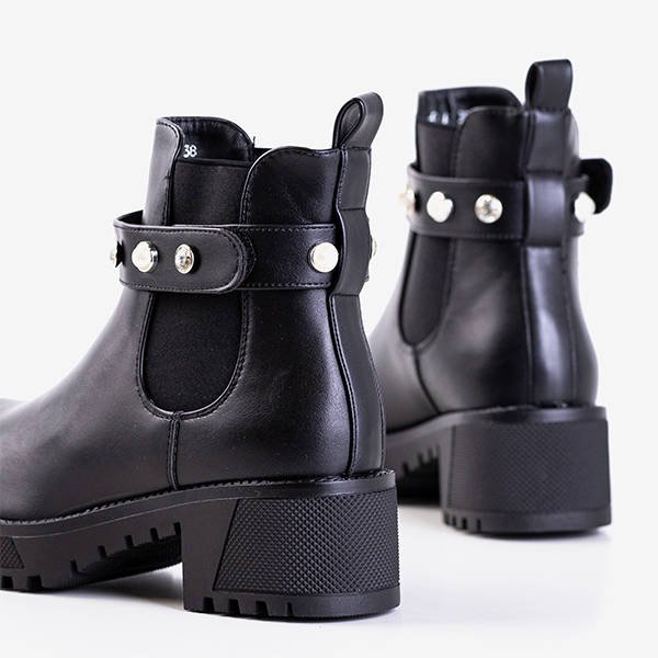Black boots with decorations Kalkar - Footwear