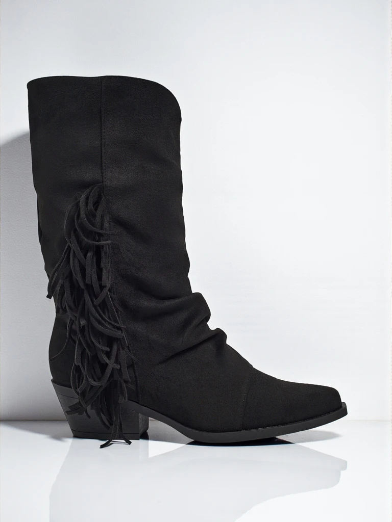 Women's heeled cowboy boots with tassels Selva