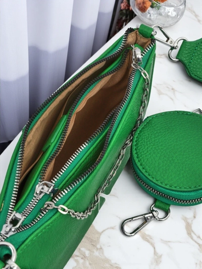 Женская сумка Pola Verde – зеленая, экокожа, 3в1, стильная