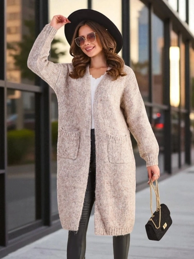 Royalfashion Women's knitted poncho-style sweater