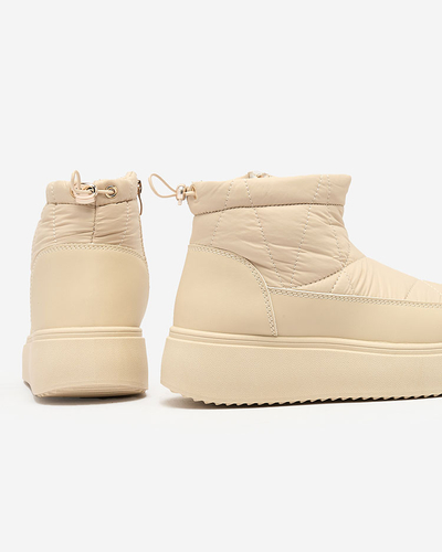 Royalfashion Women's slip-on snow boots in beige Armeda