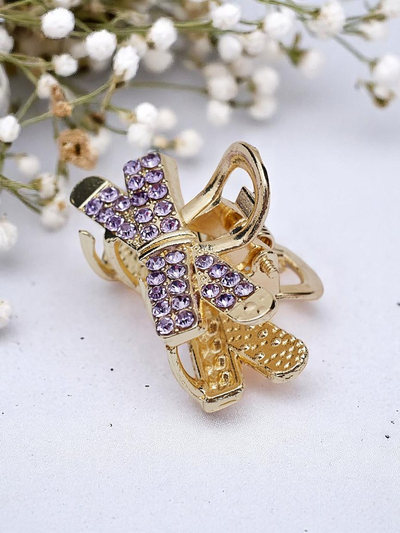 Royalfashion Matu sprādze ar rhinestones Zelta sprādze