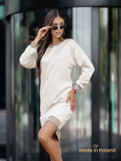 Gravity Core Sweatshirt Dress with Side Zipper
