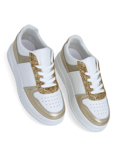 Bella Glamour Złoty Sneakers Damskie