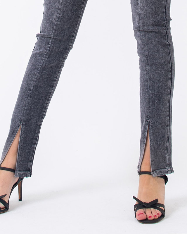 Dark gray straight women's jeans - Clothing