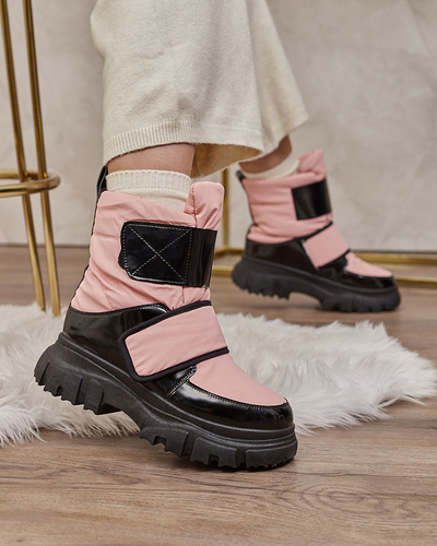 Royalfashion Women's snow boots in pink Enamirela