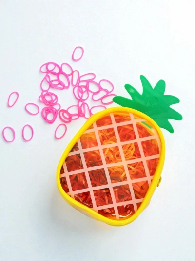 Royalfashion Miltifargede silikongummistrikker Ananas