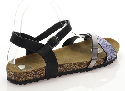 Black sandals with a glitter strap Nincoa - Footwear 1