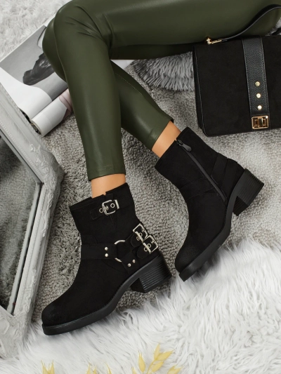 Valtos Women's Eco-Suede Ankle Boots with Buckles