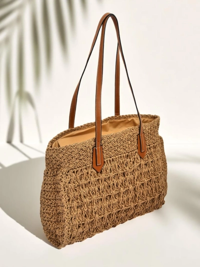Royalfashion Large Straw Women's Bag Coco Breeze