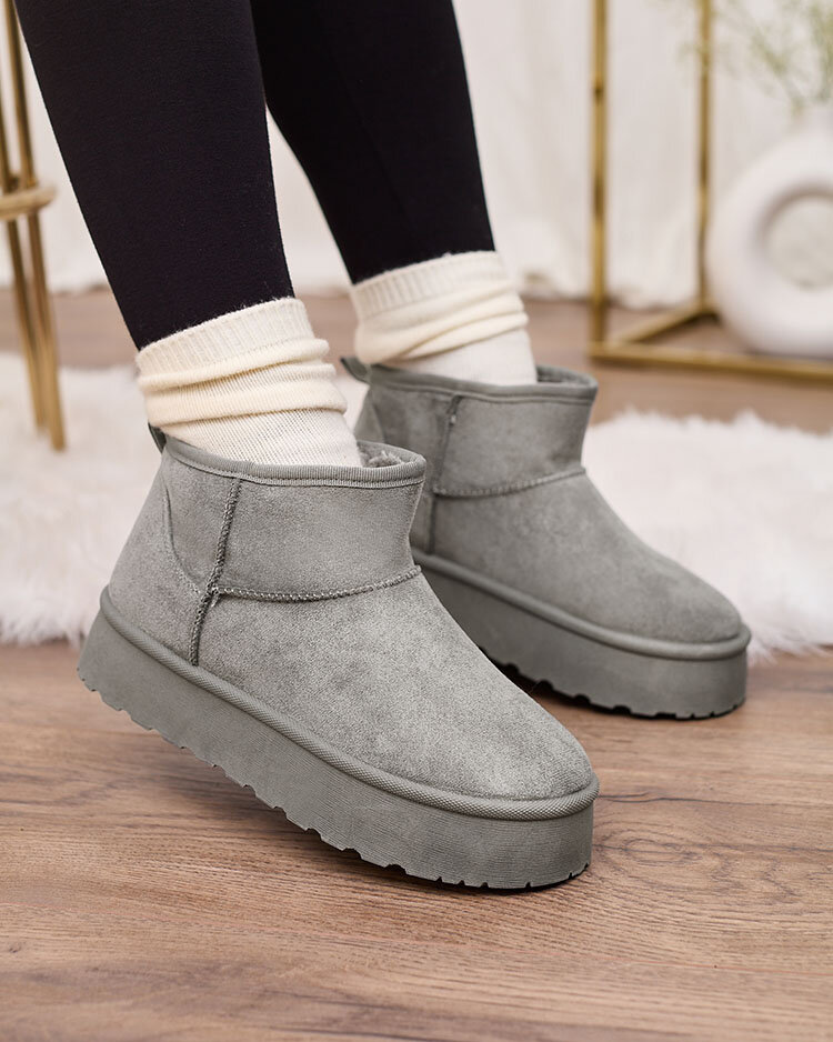 Royalfashion Grey women's platform snow boots Ersinella