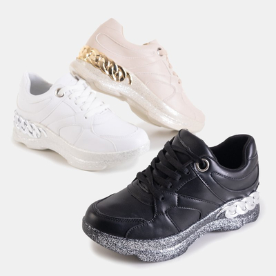 Black women's sports sneakers from Hendi - Footwear