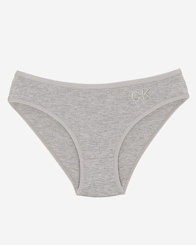 Gray cotton women's briefs, briefs - Underwear