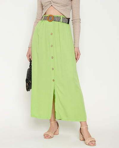 Women's green midi skirt - Clothing