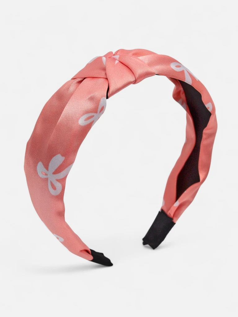 Royalfashion Satin Headband with Braided Print