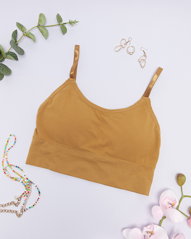Women's Mustard-colored Sports Bra - Underwear