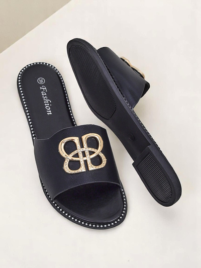 Royalfashion Women's Flat Sole Flip Flops Aura Gold