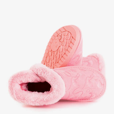 Pink children's snow boots with fur Xialo - Footwear