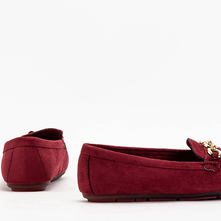 Terikala maroon eco-suede loafers for women - Footwear