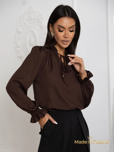 Women's blouse with decorative neckline Frankie