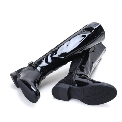 Black lacquered boots Trap Queen - Footwear