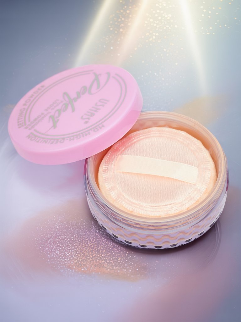 Loose face powder with a natural finish effect