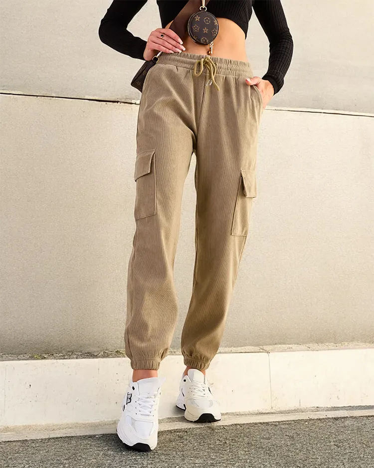 Royalfashion Women's fabric combat pants