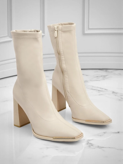 Damske botiki eko-leatherske tele kolumna Morvella