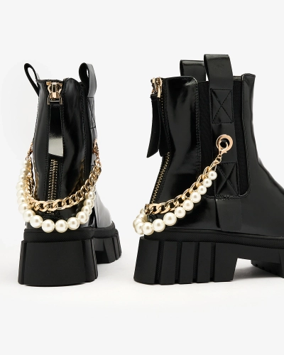 Royalfashion Melni sieviešu zābaki Zifosca