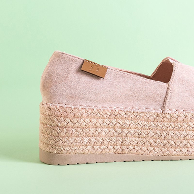 Pink women's espadrilles on a high platform Kentuki - Footwear