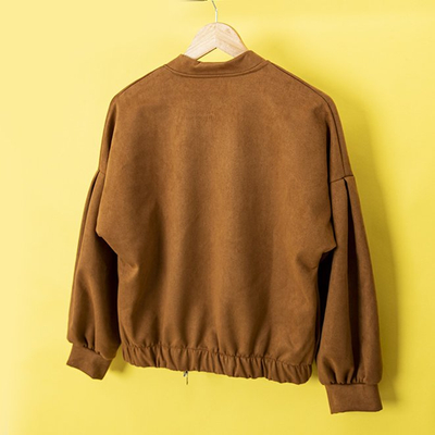 Brown suede jacket for women - Clothing