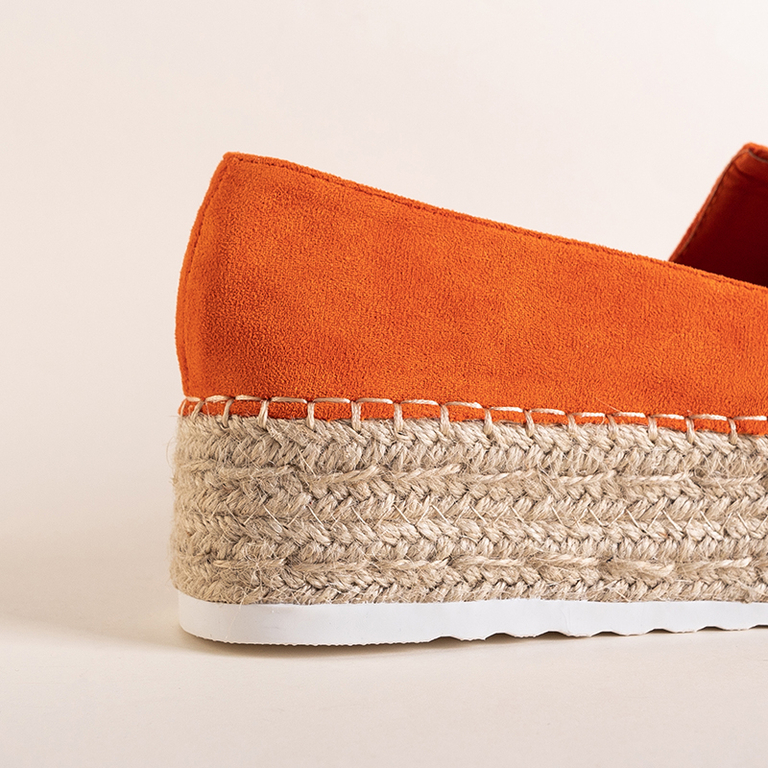 Women's orange espadrilles on the Erolova platform - Shoes