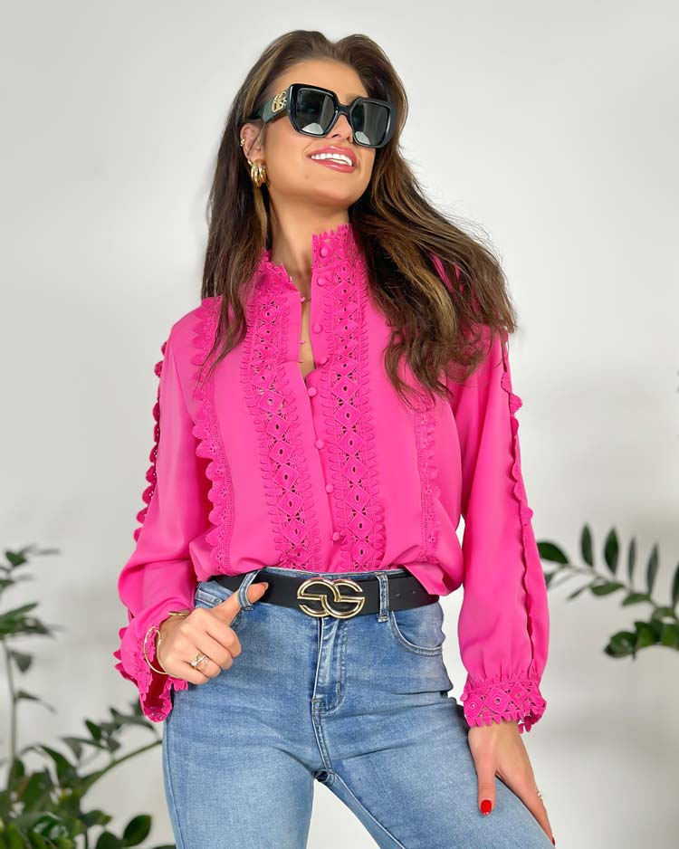 Royalfashion Women's Lace Shirt